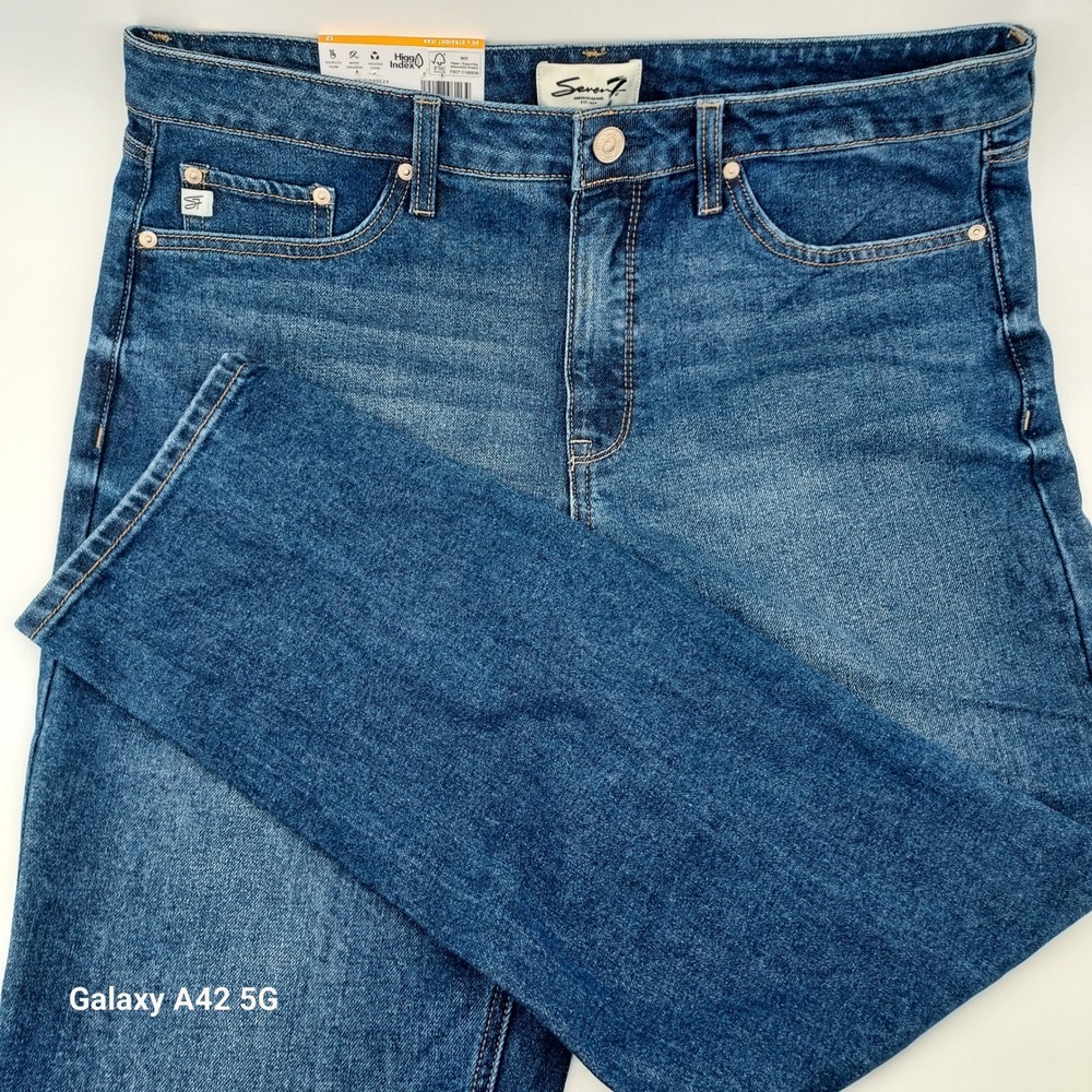 Seven7 Jeans 90s Straight Divine Wash‎ Denim Women's Size 12